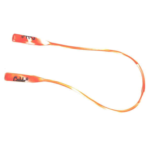 Cablz Unisex's Clipz Sunglass Holder, Orange/White, 16 in