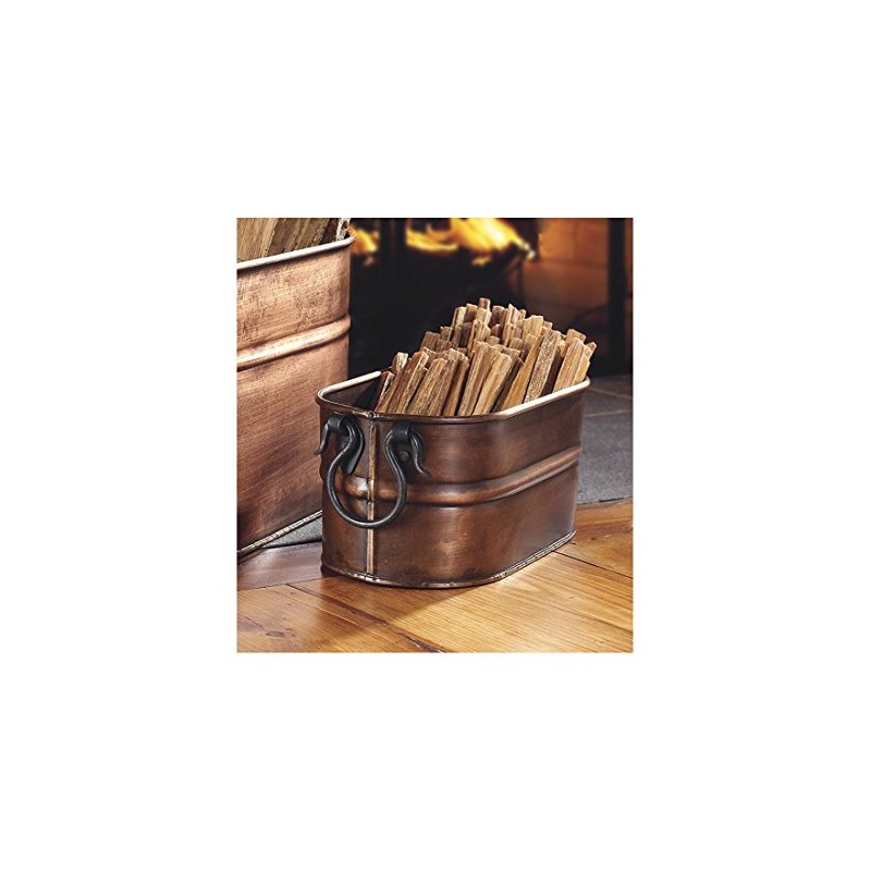 Plow & Hearth Copper-Finished Steel Oval Tub with 5 Lbs.