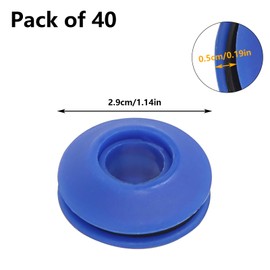 Pack of 40 28 x 28 x 12 mm Plastic Eyelets All-Purpose Eyelets Set Blue for Tarpaulin Set Plastic Eyelets for Fabrics Ring Eyelets for Tarpaulins Plastic Eyelets for Tarpaulin Textile Tarpaulin