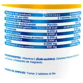 Vidanat Vitamina C Suplemento Alimenticio 120 Tabletas                                                                                                