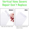 Vertical Blind Repair Vane Savers,Louver Replacement Parts Maintenance Clips/Blind Fixers,White