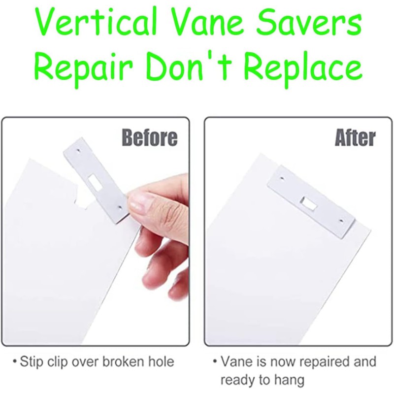Vertical Blind Repair Vane Savers,Louver Replacement Parts Maintenance Clips/Blind Fixers,White