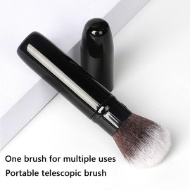 Retractable Brush Powder Brush Foundation Makeup Brush Retractable Brush Powder Brush for Applying Foundation Powders and Mineral Cosmetics Lipstick brush black
