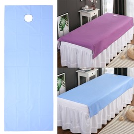 2pcs Massage Table Sheet Set, Microfiber Perforated Cover Bed Sheets Rolls, Oil‑proof & Waterproof Facial Bed Cover Professional Massage Linens for Beauty Salons Massage Tuina Spa Clubs(#3)