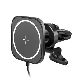 LogiLink PA0329 - Magnetische, Kfz-Smartphonehalterung mit kabellosem High-Speed-Laden, mit Überspannungsschutz