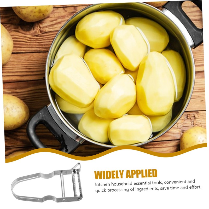Mikinona 2pcs Stainless Steel Vegetable Peelers for Kitchen Efficient Potato