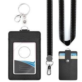 ID Card Holder with Lanyard for ID Card Holder, Office, School, Employee, Durable, Stylish, Card Case (Vertical Lanyard)