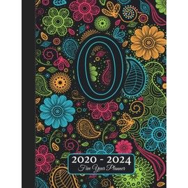 Five Year Planner: Monogram O Voodoo Style Binding I Your Initials Motivational Bullet Planner I 5 Years Appointments, Family Events, Log Book Business I Agenda & Schedule Journal I Christmas Gift