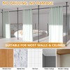 Room Divider Curtain Rod No Drilling for Wide Space, Adjustable