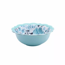 The Pioneer Woman Pioneer Woman Melamine Dip Bowl Floral 5.35in Blue Teal Coral Yellow 11oz U Pick - Teal