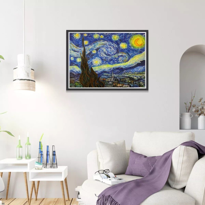 Dokpav La Noche Estrellada 5d Pintura De Diamantes Para Decoración