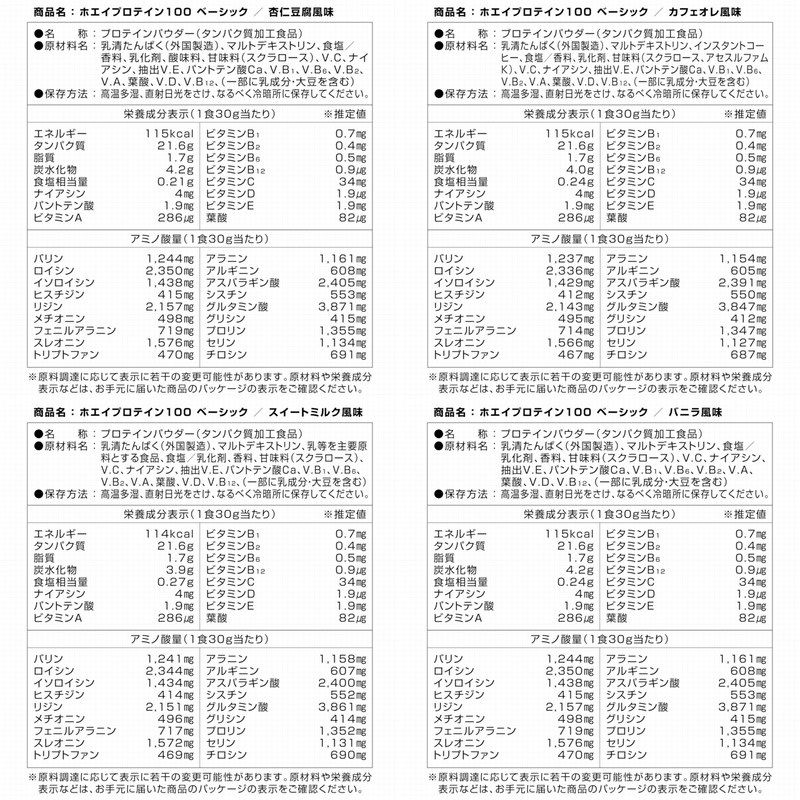 グロング プロテイン お試し セット ベーシック ホエイ 4種 小分け 個包装 国内製造