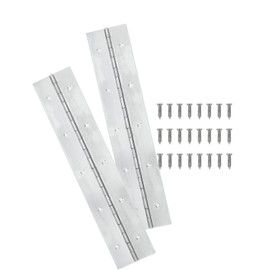 Yeecheng 2PCS Silver 10-Inch Heavy Duty Stainless Steel Piano Hinge,2" Open Width Continuous Piano Hinges for Wood Furniture Tool,Piano Cabinets, Includes Pre-Drilled Holes and Screws.