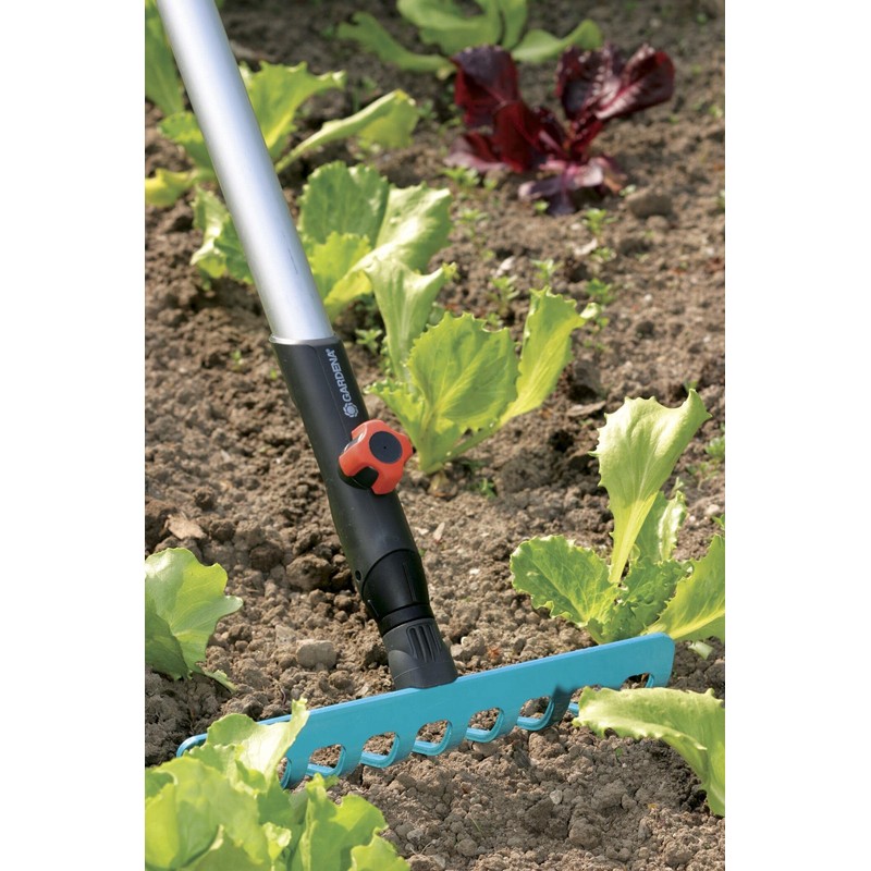 Gardena Rake 10 Claws Combination System, 9.8 inches (25 cm),