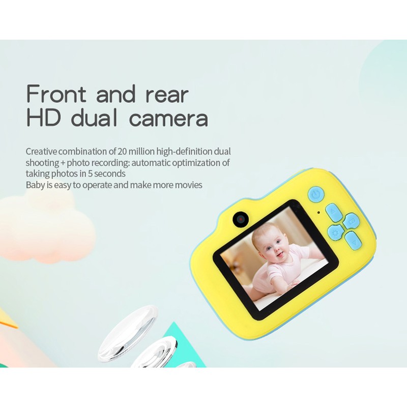 Kids Digital Camera HD 2.0 Inch Eye Protection Screen Toddler