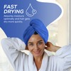 DK Essentials Premium Microfibre Hair Towels (65x25, Blue, Pink, Purple)