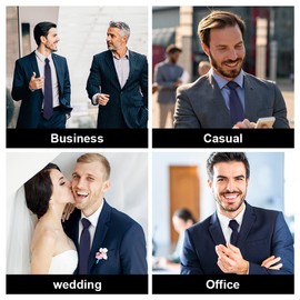 AUYAO Zipper Neck Tie for Men, Men Ties, Mens Solid Color Pre-tied Tie Adjustable Neck Tie, Adjustable Pre-tied Ties Wedding Business Formal Neckties, Classic Men's Solid Color Necktie, 8cm