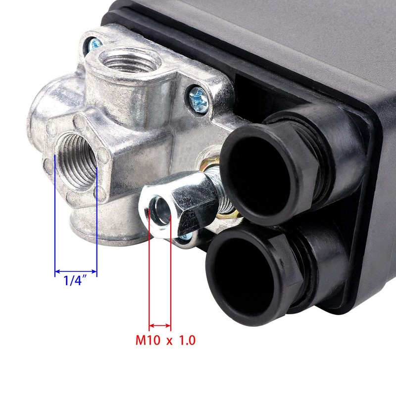WiMas Standard 4 Port Air Compressor Pressure Control Switch, AC