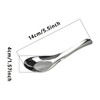 AUXBC 5PCS 5.5” Stainless Steel Soup Spoons, Mirror Polished Long
