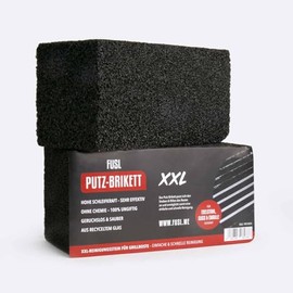 FUSL Cleaning briquette grill cleaning XXL, cleaning stone, pumice stone, cleaning stone for any cooking grate, 100% recycled material
