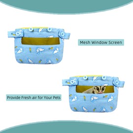 Sugar Glider Bra Bonding Pouch with Mesh Window Bra Bag for Gliders Ferret Rat Small Pets