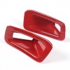 cartiangous 2pcs Red ABS Car Seat Belt Frame Trim For