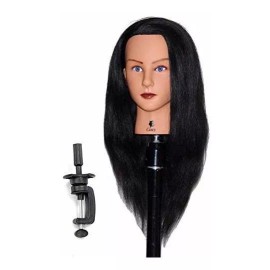 Bellrino Maniqui Cabeza Cabello Natural Castaño Oscuro 55 Cm Bellrino