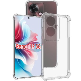 USTIYA Case for Oppo Reno 11 F 5G Clear TPU Four Corners Protective Cover Transparent Soft