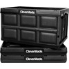 CleverMade Collapsible Storage Bins with Lids - Obsidian 3-Pack 32L