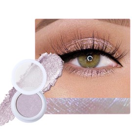 Greyghost Shimmer Cream Eyeshadow, Highly Pigmented Baked Eye Shadow, Mashed Potato Pearlescent Monochrome Glitter Eyeshadow, Gift For Women And Girls (#07)
