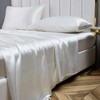 YASMENG Fitted Sheet 200 x 200 cm Satin White Plain