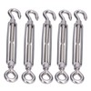 5Pcs Turnbuckle Hook and Eye Wire Rope Tension 304 Stainless