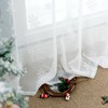 BGment Christmas Sheer Curtains 63 Inches Long 2 Panels Set,