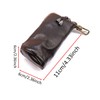 1 Pcs Leather Mini Medieval Pouch Keychain,Medieval Leather Zipper Coin