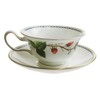 Wedgwood 40007435/7434 Cup_Saucer Wild Strawberry Archive Tea Peony