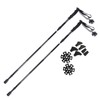 1Pair 5Sections Folding Damping Alpenstock Inner Lock Telescopic Hiking Walking