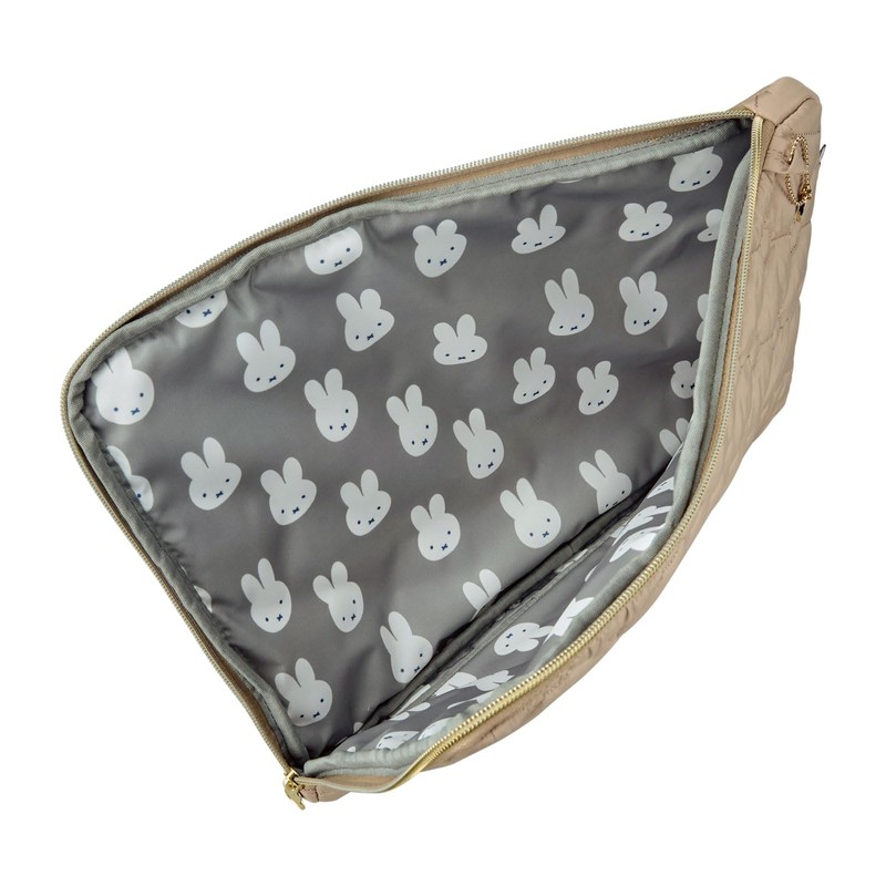 Hapitas Quilted Flat Pouch, Miffy, Stylish, Lightweight, Quilted Flat Pouch,