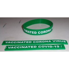 Unbranded VACCINATED Silicone Wristband Rubber Bracelet Virus Pandemic