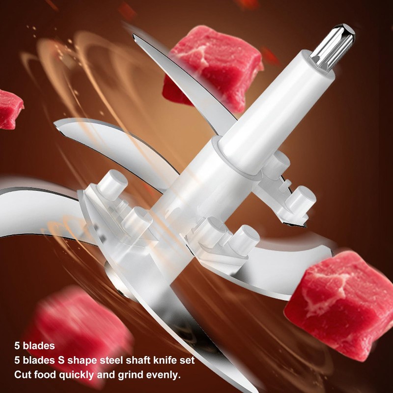 Stainless Steel Food Processor 5L High Capacity Electric Chopper for