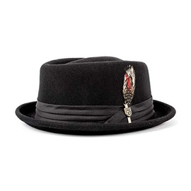 Brixton unisex-adult Stout Pork Pie Fedora Hat Stout Pork Pie Fedora Hat Fedora - black -