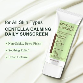 Centella Sunscreen SPF 50+ PA++++, Soothing Sun Cream for Sensitive Skin, Moisturising Daily Sun Protection, UVA & UVB Protection, 50g