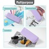 Mr. Pen- Silicone Pencil Case Pouch, Pastel Lavender, Aesthetic Triangular
