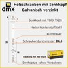 DMX Wood Screws, Torx, Chipboard Screws, Construction Screws, Decking Screws,