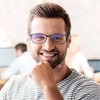 CVVTSPE 3-Pack Ultra Lightweight Classic Men's Reading Glasses with Blue