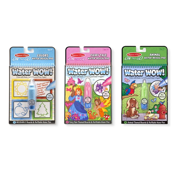 Melissa & Doug Water Wow Bundle: Colors & Shapes, Fairy Tales and Animals