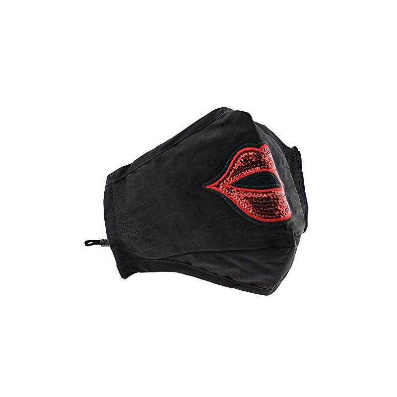 Zac's Alter Ego Non Medical Sequined Lip Breathable Cotton Face