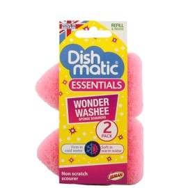 Dishmatic Wonder Washee Refills, Dual Action, Heat Sensitive, Pink, Pack of 3