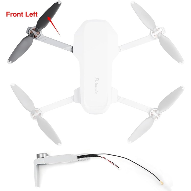 Potensic ATOM Drone Replacement Light Grey Left Front Arm