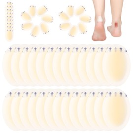 100 Vendajes de Ampollas Almohadillas de Ampollas Hidrocoloides para Talón Parches de Ampollas de Gel Protectores Adhesivos Impermeables para Prevención de Ampollas de Dedos Pies (Estilo Único)