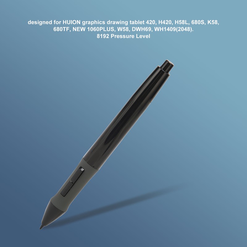PEN68 Stylus Black 8192 Pressure Level Ergonomic Design Strong ABS